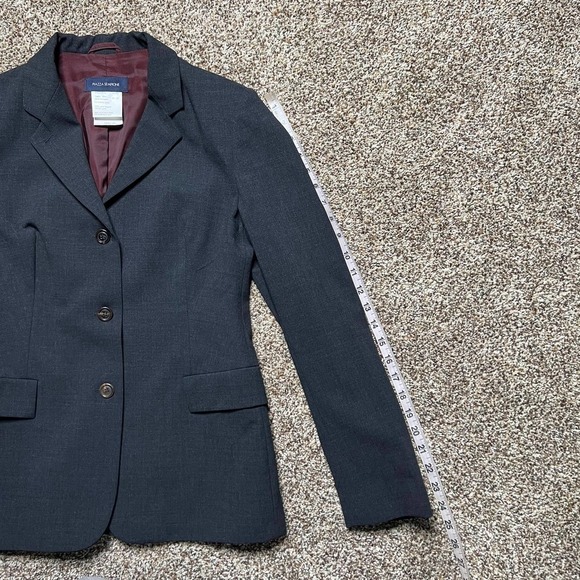 Piazza Sempione 3 Button Blazer Wool Blend Lined Stretch Gray Womens Size 6 - Picture 5 of 9